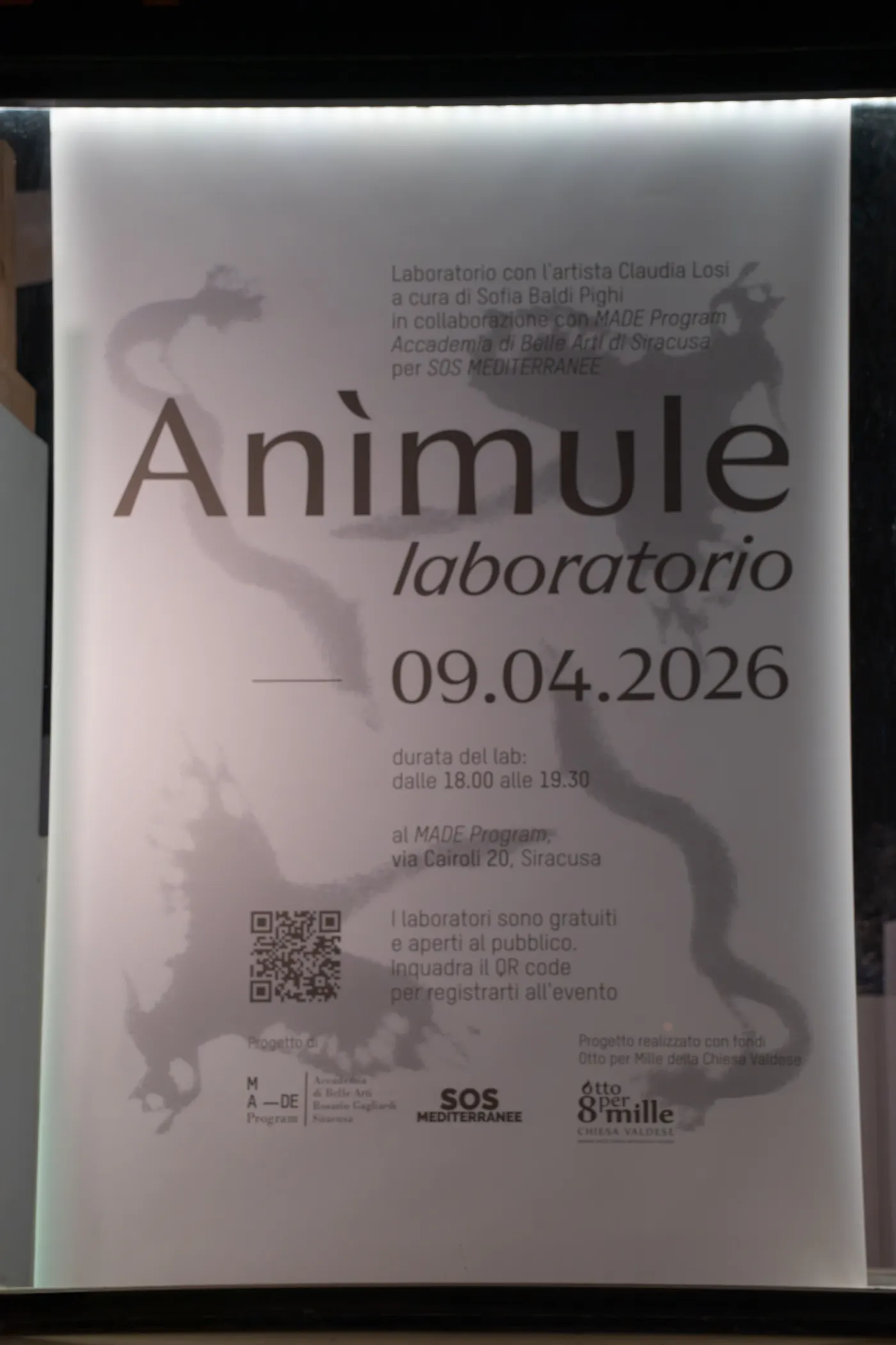 Poster “Anìmule laboratorio”, 09.04.2026